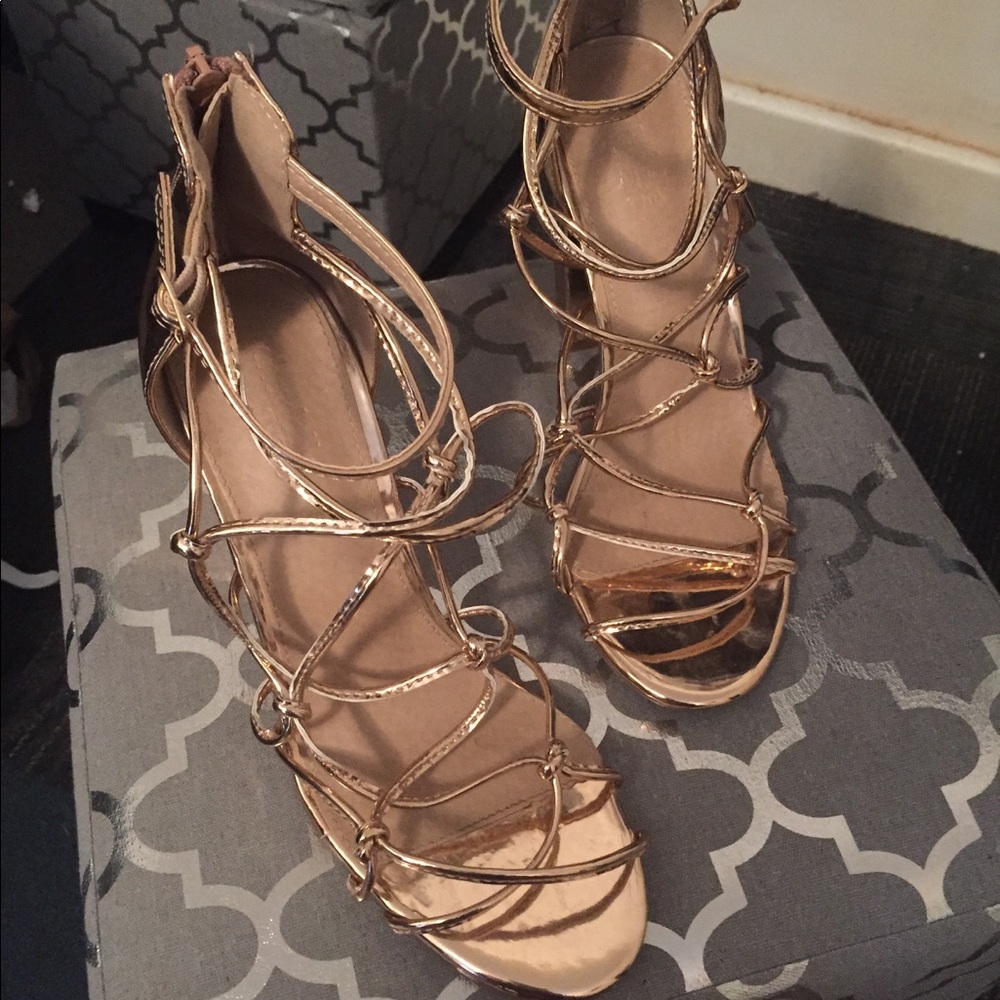 Rose gold heels